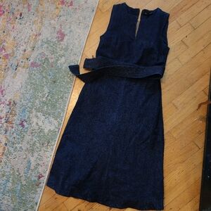 Banana Republic Navy Midi Dress with Belt